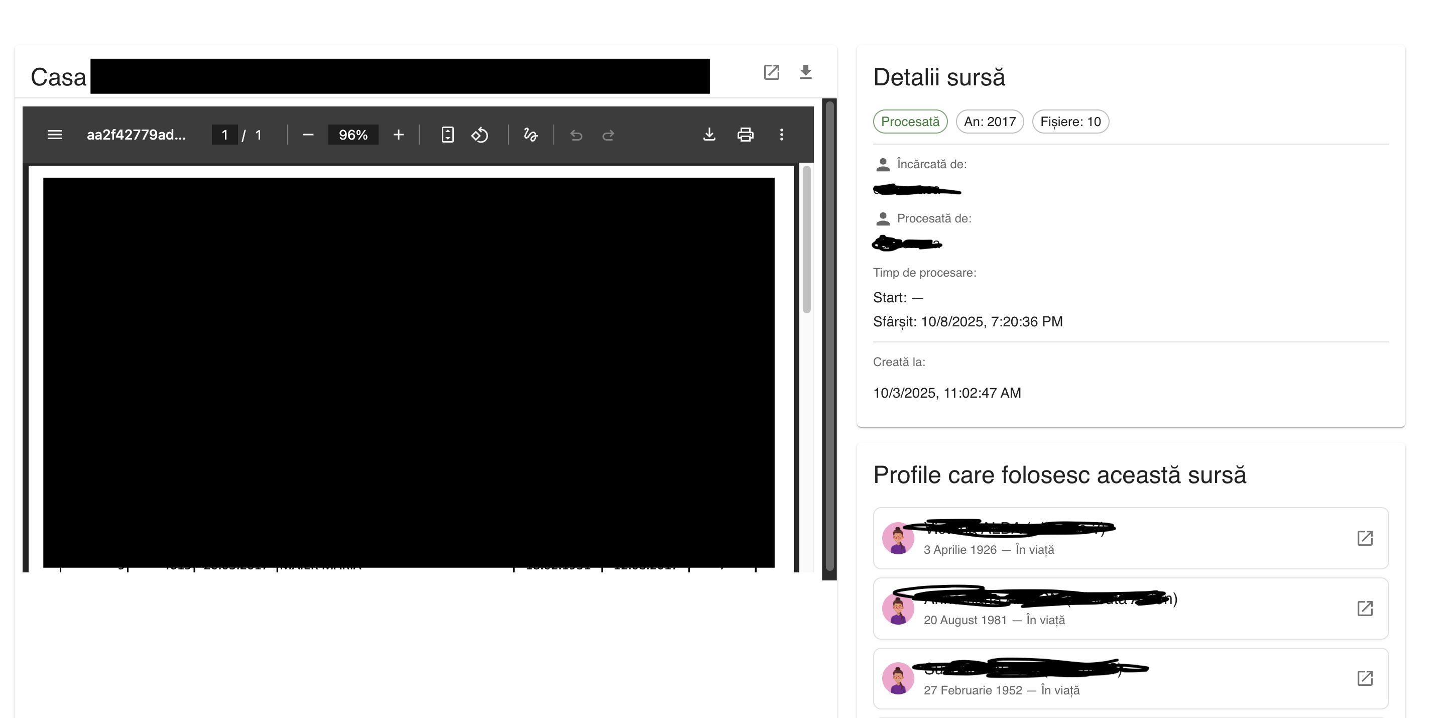 Prezentare pagină sursă